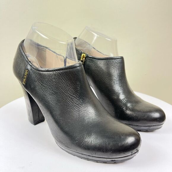 Prada Platform Block Heel Low Booties - Picture 1 of 6
